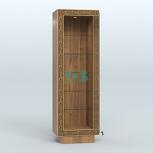 Низкая прямоугольная витрина с декором НБА-501