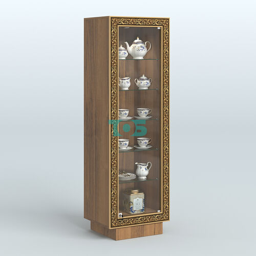 Низкая прямоугольная витрина с декором НБА-501