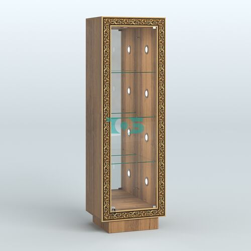 Низкая витрина с декором и диодной подсветкой НБА-3С