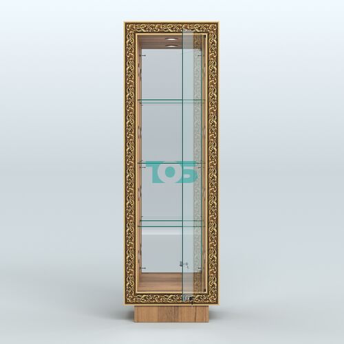 Низкая витрина с декором и диодной подсветкой НБА-3С