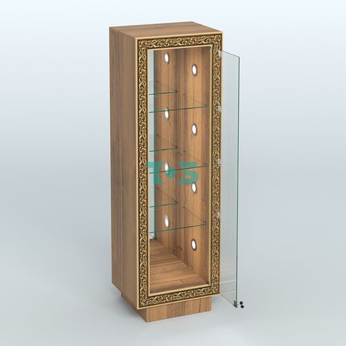 Низкая витрина с декором и диодной подсветкой НБА-3С