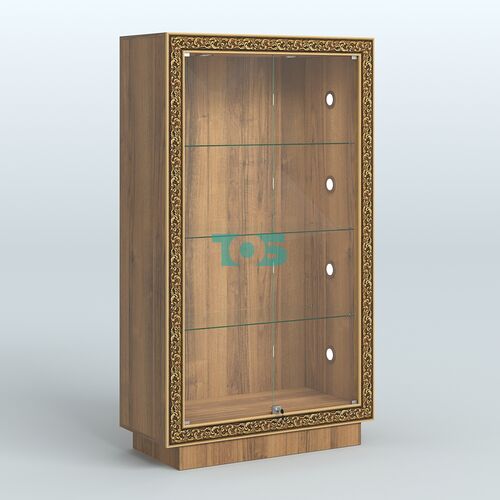 Низкая закрытая витрина с декором НБА-5С