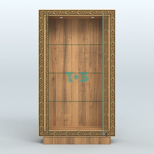 Низкая закрытая витрина с декором НБА-5С