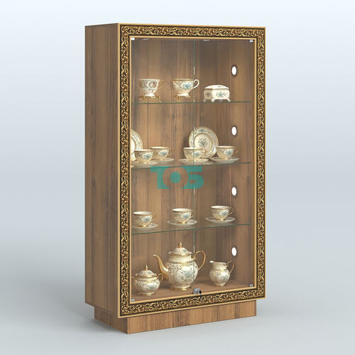 Низкая закрытая витрина с декором НБА-5С