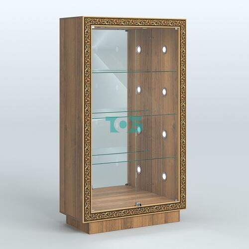 Низкая выставочная витрина с декором НБА-7С