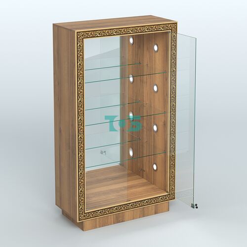 Низкая выставочная витрина с декором НБА-7С