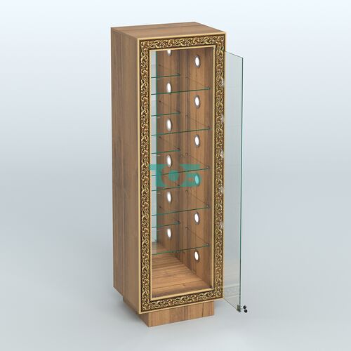 Низкая пристенная витрина с декором НБА-503С