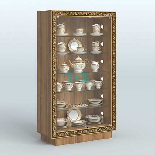 Низкая витрина с декором и замком НБА-505С