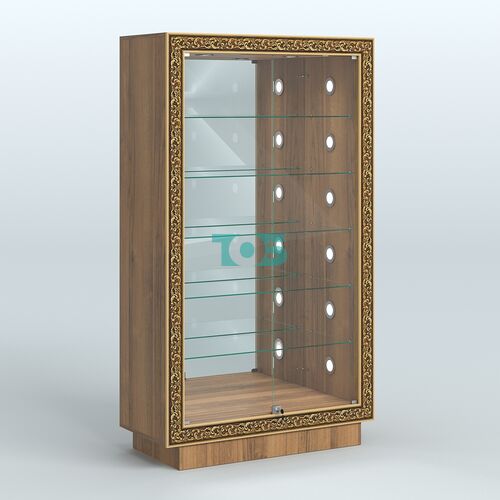 Низкая торговая витрина с декором НБА-507С