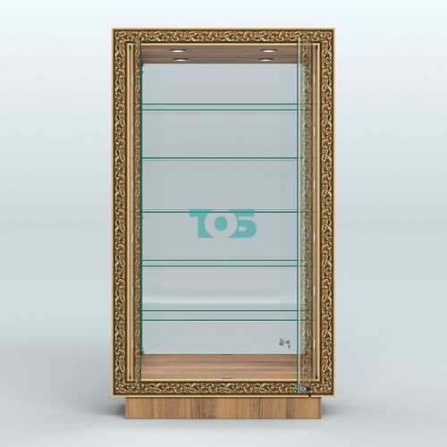 Низкая торговая витрина с декором НБА-507С