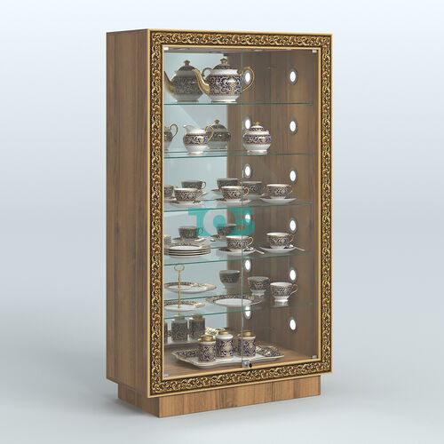 Низкая торговая витрина с декором НБА-507С