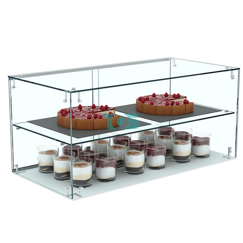 Настольная мини-витрина из стекла с полкой №1-900