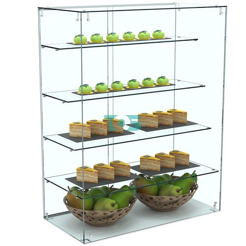 Настольная мини-витрина из стекла с четырьмя полками №9-900