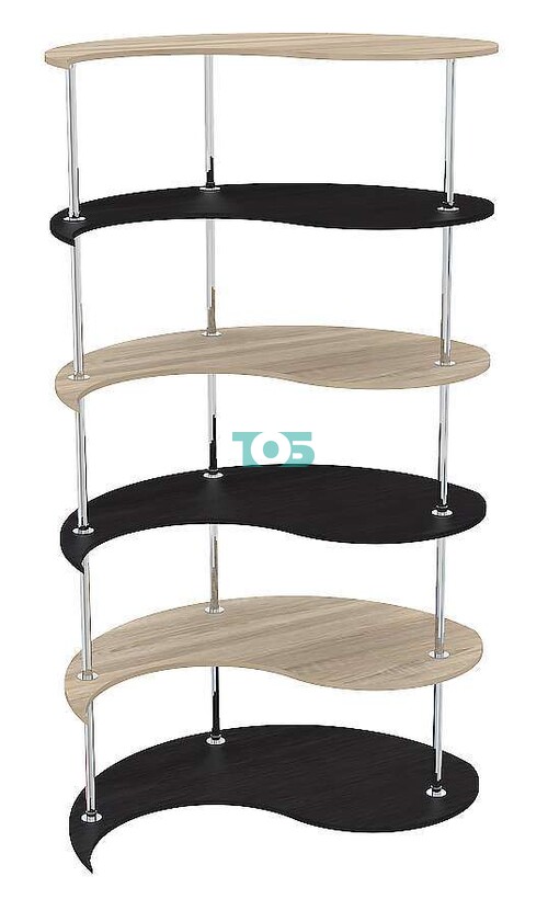 Торговый высокий хромированный стеллаж ИНЬ-ЯН №1