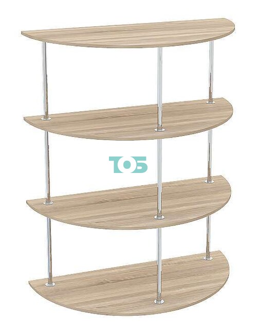 Торговый низкий стеллаж ПОЛУКРУГ №3