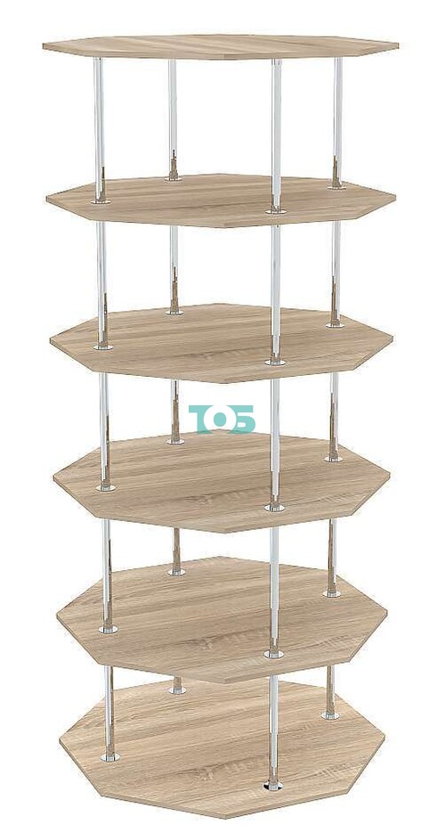 Торговый обзорный стеллаж ОКТАГОН №1