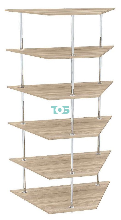 Торговый обзорный стеллаж ТРАПЕЦИЯ №1