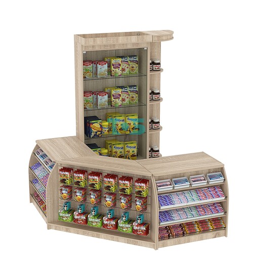 Комплект кассовой зоны с витринами малый №1