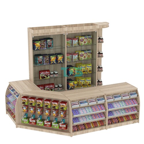 Комплект кассовой зоны с витринами средний №2