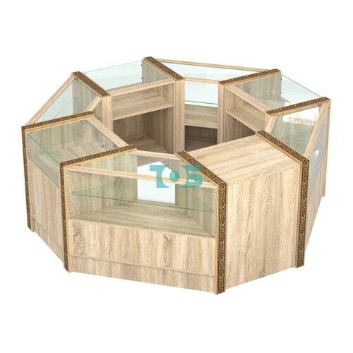 Торговый островок небольшой с молдингами №1 (4,72 кв.м)