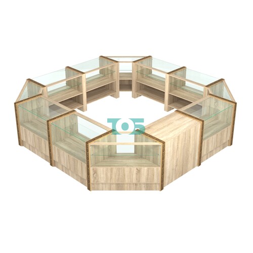 Торговый островок комби- нированный с молдингами №3 (4,72 кв.м)