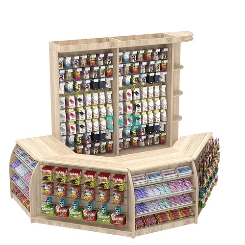 Комплект кассовой зоны со скосами и экономпанелями средний №2-1