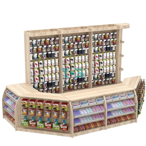 Комплект кассовой зоны со скосами и экономпанелями большой №3-1