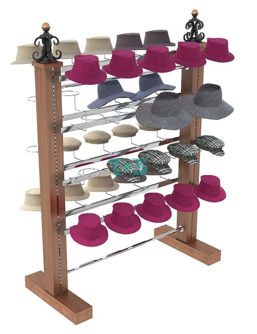 Вешало низкое для головных уборов с коваными элементами ОБЕЛИСК-Д