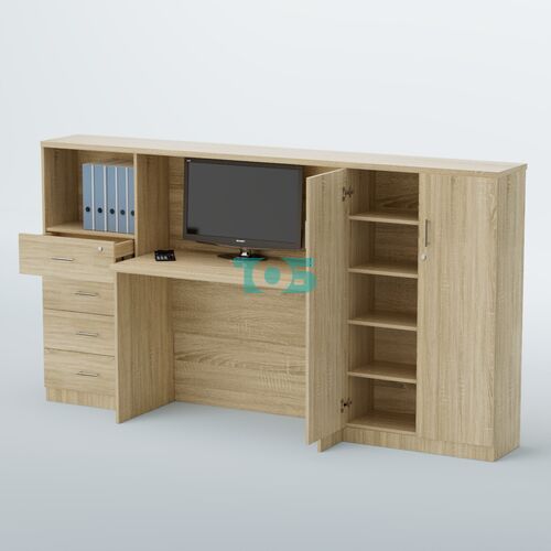 Ресепшен с тумбами и полками ВЕГА №3