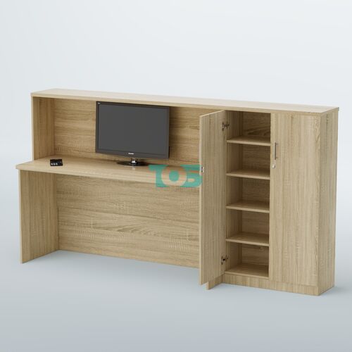 Ресепшен с большим столом и тумбами ВЕГА №4Д