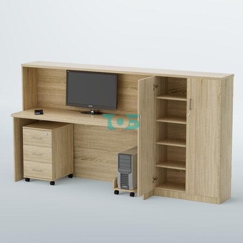 Ресепшен с тумбами и подставкой под системный блок ВЕГА №6