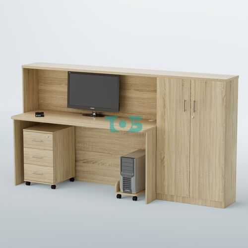 Ресепшен с тумбами и фасадными планками ВЕГА №6Д