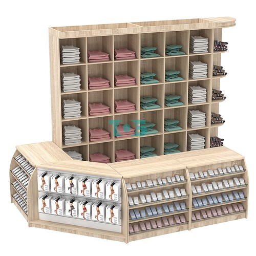 Комплект кассовой зоны со стеллажами - ячейками средний №2