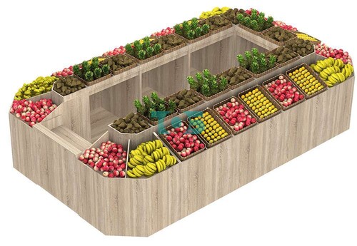 Торговый островок-павильон для овощей и фруктов FRUIT-COURT №3