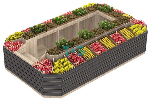 Торговый островок-павильон для овощей и фруктов FRUIT-COURT №6