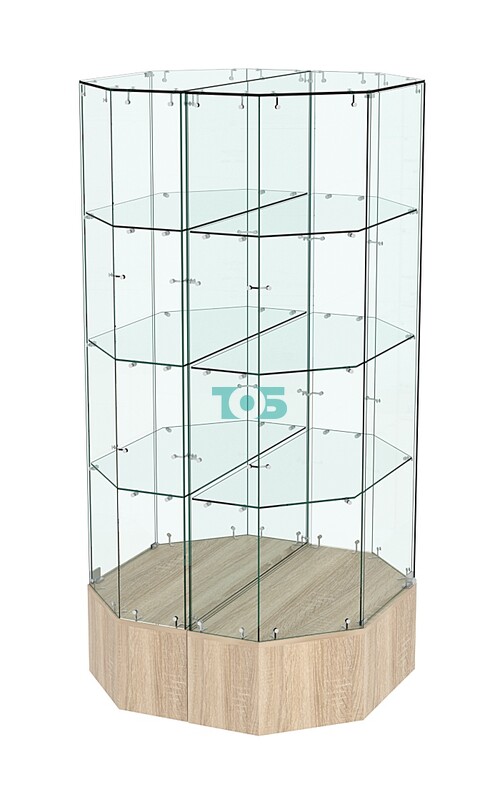 Стеклянная островная витрина на подиуме серии Истра №809-О