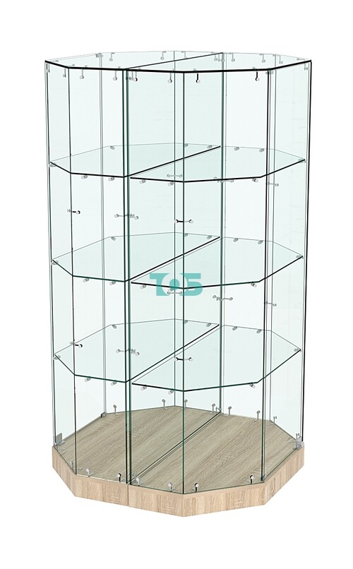 Стеклянная островная низкая витрина Хит Продаж №835-О