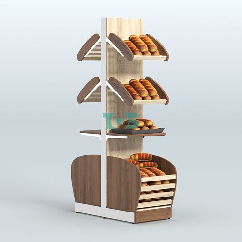 Островной высокий стеллаж для хлеба и выпечки Феникс №12