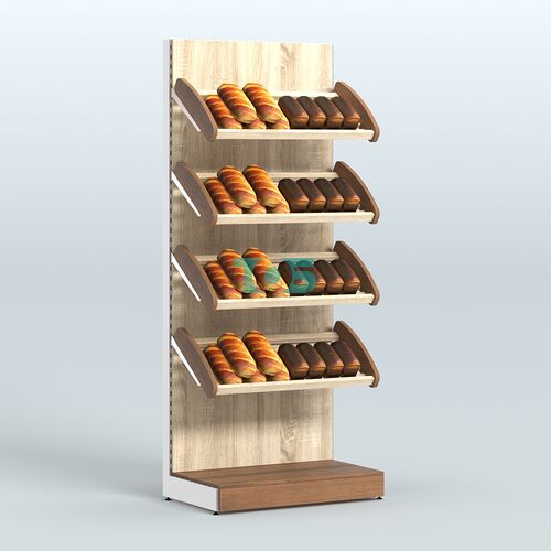 Стеллаж для хлеба и выпечки с четырьмя наклонными полками СХНП-02