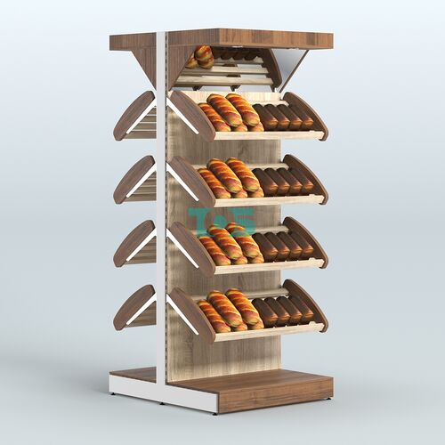 Островной высокий стеллаж для хлеба и выпечки Феникс №3
