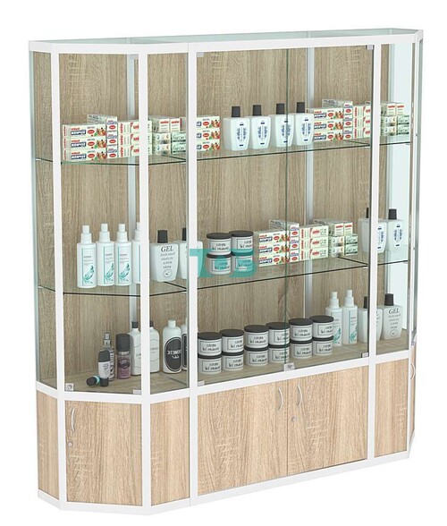 Витрина из профиля Трапеция №6 (2-ух метровая)