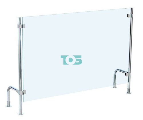 Защитный экран прямоугольный для ресепшена - административной стойки №1-1200П