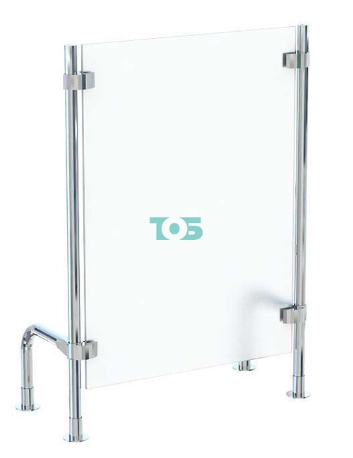 Защитный экран с молочным стеклом для ресепшена - административной стойки №3-600М