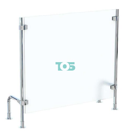 Защитный экран с молочным стеклом для ресепшена - административной стойки №3-900М