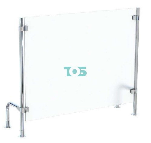 Защитный экран с молочным стеклом для ресепшена - административной стойки №3-1000М