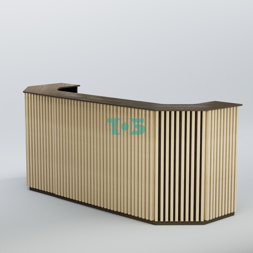 Ресепшен со скошенными углами серии ВЕРТИКАЛЬ №6