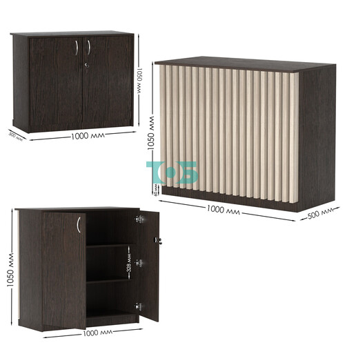 Торговый стол-прилавок широкий с планками серии ВЕРТИКАЛЬ №20