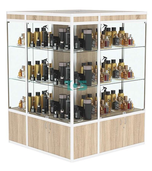 Витрина из профиля островная №1