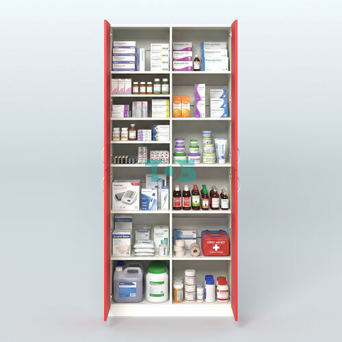Шкаф для аптек с вертикальными разделителями №1
