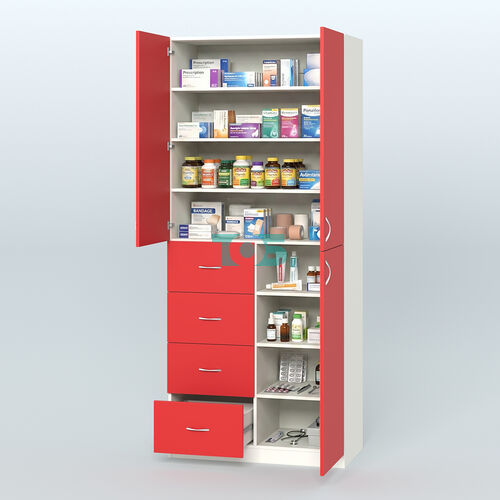Шкаф для аптек с ящиками и полками №3
